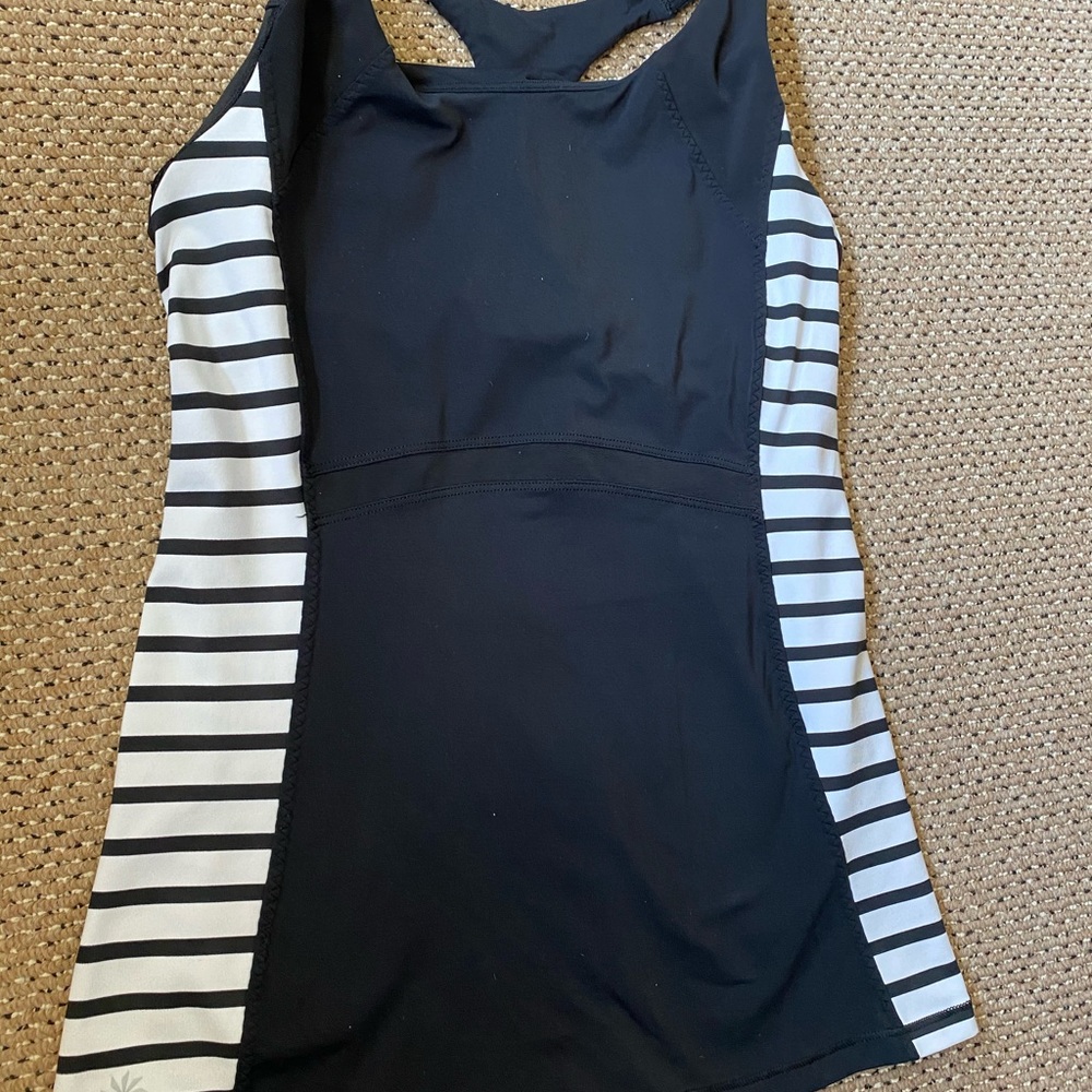 Black and White Athleta tank